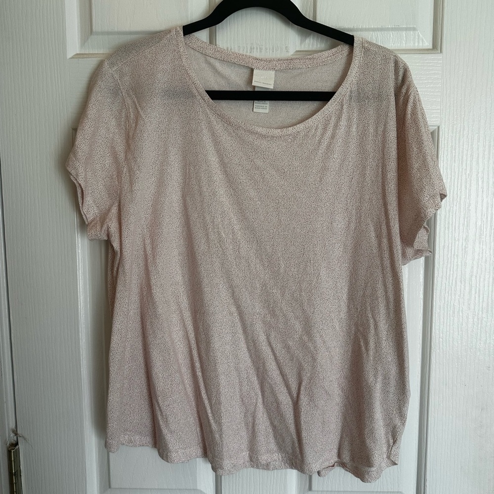 H&M Basics Tee Woman’s Sz XL with tiny orange dots